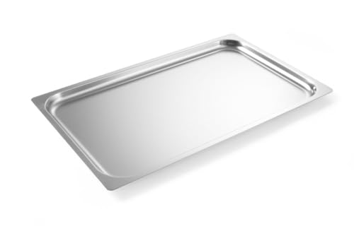 HENDI Serviertablett, Poliert mit satiniertem Rand, Servierplatte, Catering, GN 1/1, 530x325x(H)13mm, Edelstahl HENDI Serviertablett, Poliert mit satiniertem Rand, Servierplatte, Catering, GN 1/1, 530x325x(H)13mm, Edelstahl von HENDI