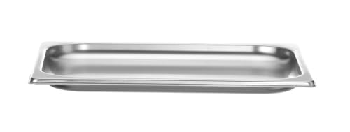 HENDI Gastronormbehälter, Temperaturbeständig von -40° bis 300°C, Heissluftöfen-Kühl- und Tiefkühlschränken-Chafing Dishes-Bain Marie, Stapelbar, 1L, GN 1/2, 325x265x(H)20mm, Edelstahl 18/10 von HENDI