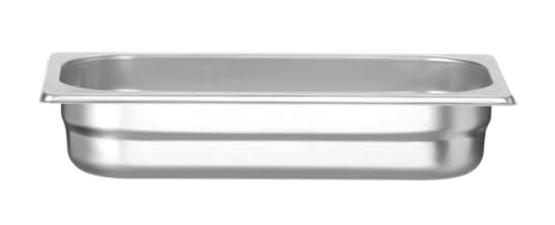 HENDI Gastronormbehälter, Temperaturbeständig von -40° bis 300°C, Heissluftöfen-Kühl- und Tiefkühlschränken-Chafing Dishes-Bain Marie, perforiert, 2,5L, GN 1/3, 325x176x(H)65mm, Edelstahl 18/10 von HENDI