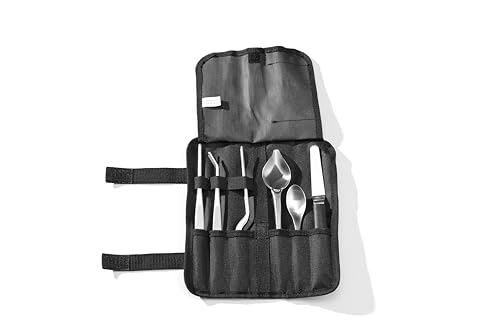 HENDI Anrichteset, 6 Stück: Pinzette-Löffel,-Spatel, inkl. Etui, satiniert, Edelstahl HENDI Anrichteset, 6 Stück: Pinzette-Löffel,-Spatel, inkl. Etui, satiniert, Edelstahl von HENDI