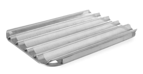 HENDI Bauette-Blech, lochbackblech, lochblech, für 5 Baguettes, Gelocht, 600x400 mm, Aluminium HENDI Bauette-Blech, lochbackblech, lochblech, für 5 Baguettes, Gelocht, 600x400 mm, Aluminium von HENDI