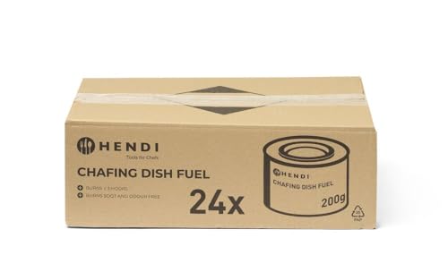 HENDI Brennpaste, ruß- und geruchlos, Brenndauer ±3 Stunden, 24 Stück, Brenngel, Fire Paste, für Wärmebehälter, zum Warmhalten von Speisen, für Chafing Dish, 200gr von HENDI