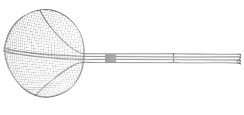 HENDI Frittierschaufel, mit verstärktem Drahtgriff, Küchensieb, ø200x510mm, Edelstahl von HENDI