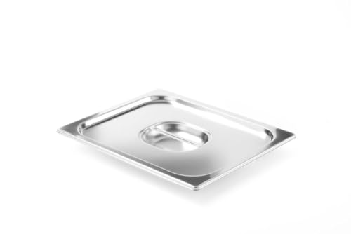 HENDI Gastronorm Deckel, für Gastronormbehälter, Temperaturbeständig von -40° bis 300°C, Heissluftöfen-Chafing Dishes-Bain Marie, Stapelbar, GN 1/2, 265x325mm, Edelstahl 18/10 von HENDI