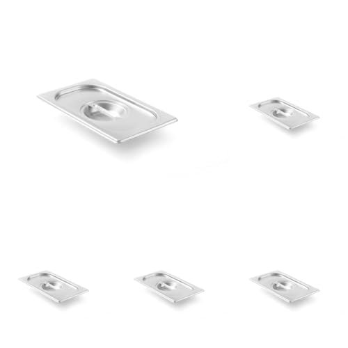 HENDI Gastronorm Deckel, für Gastronormbehälter, Temperaturbeständig von-40°bis300°C,Heissluftöfen-Kühl-undTiefkühlschränken-ChafingDishes-BainMarie,Stapelbar,GN1/4,265x162mm,Edelstahl (Packung mit 5) HENDI Gastronorm Deckel, für Gastronormbehälter, Temperaturbeständig von-40°bis300°C,Heissluftöfen-Kühl-undTiefkühlschränken-ChafingDishes-BainMarie,Stapelbar,GN1/4,265x162mm,Edelstahl (Packung mit 5) von HENDI
