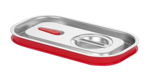 HENDI Gastronorm Deckel mit Silikonrand, luftdichte Passform, mit Vakuumablassventil, Temperaturbeständig von -40° bis 300°C, Geeignet für Backofen und Bain-maire, GN1/4, 265x162mm, Edelstahl HENDI Gastronorm Deckel mit Silikonrand, luftdichte Passform, mit Vakuumablassventil, Temperaturbeständig von -40° bis 300°C, Geeignet für Backofen und Bain-maire, GN1/4, 265x162mm, Edelstahl von HENDI