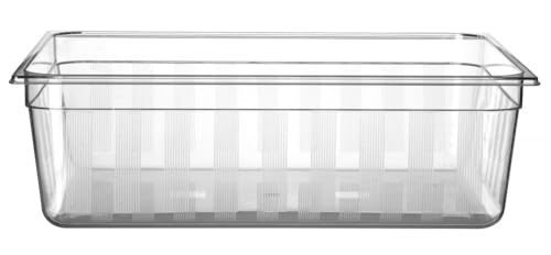 HENDI Gastronormbehälter, Temperaturbeständig von -40° bis 110°C, Geruchs- und geschmacksneutral, Geschirrspülmaschinengeeignet, GN 2/1, 650x530x(H)200mm, Polycarbonat von HENDI