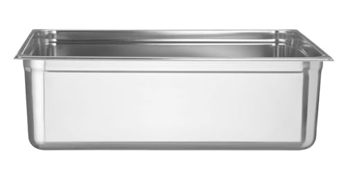 HENDI Gastronormbehälter, Temperaturbeständig von -40° bis 300°C, Heissluftöfen-Kühl- und Tiefkühlschränken-Chafing Dishes-Bain Marie, 58L, GN 2/1, 650x530x(H)200mm, Edelstahl 18/10 von HENDI