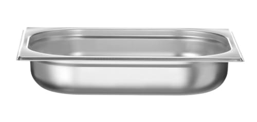 HENDI Gastronormbehälter, Temperaturbeständig von -40° bis 300°C, Heissluftöfen-Kühl- und Tiefkühlschränken-Chafing Dishes-Bain Marie, Stapelbar, perforiert, 3,6L, GN 1/2, 325x265(H)65mm, Edelstahl von HENDI