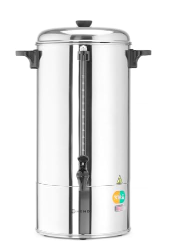 HENDI Kaffee-Perkolator, Einwandig, eingebauter Filterwanne, non drip Hahn, für grob gemahlen Kaffee, kein Papierfilter notwendig, 16L, 230V, 1500W, 387x275x(H) 595mm, Edelstahl 18/0 von HENDI