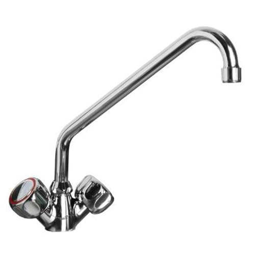 HENDI Küchenarmatur, Wasserhahn, Erforderliche Montagebohrung: ø30 mm, Getrennte Regler für Heiß- und Kaltwasser, Edelstahl HENDI Küchenarmatur, Wasserhahn, Erforderliche Montagebohrung: ø30 mm, Getrennte Regler für Heiß- und Kaltwasser, Edelstahl von HENDI