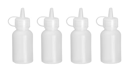 HENDI Mini-Squeeze Flasche für Soßen, 4 Stück, Spenderflasche, Soßenspender, Soßenflasche, Quetschflasche, Kein Leck, Squeeze Bottle Ketchup, Senf, Olivenöl, Polyethylen, 0,03L, ø30x(H)85mm von HENDI