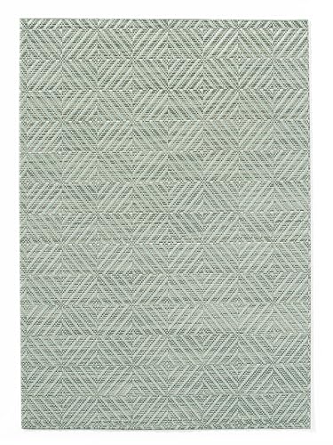 HENDI Platzset, Design: geometrisches Muster, Gewebte Struktur, Rutschfest, 450x300mm, PVC (vinyl), grün von HENDI