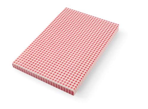 HENDI Platzset, Fettdichtes Einschlagpapier, Karomuster, aus fettdichtem Papier, Stückzahl: 500 Blatt, 420x275mm von HENDI