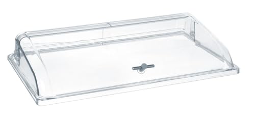 HENDI Rolltop-Haube, Geschirrspülmaschinengeeignet, GN 1/1, Polycarbonat, 545x335x(H)95mm von HENDI