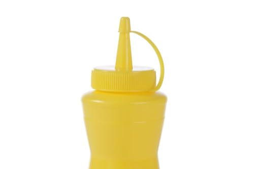 HENDI Spenderflaschen, Easy Squeeze, Stückzahl: 1, Spritzflaschen, Squeezeflasche, 0,2L, ø60x(H)170mm, Polypropylen, Gelb von HENDI
