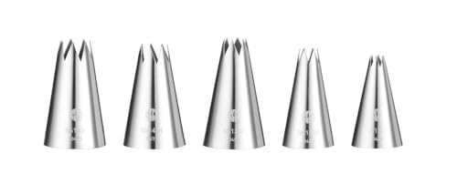 HENDI Spritzdüsen, Gezahnt, Set bestehend aus 5 Größen, ø 6-8-10-12-14mm, Edelstahl HENDI Spritzdüsen, Gezahnt, Set bestehend aus 5 Größen, ø 6-8-10-12-14mm, Edelstahl von HENDI