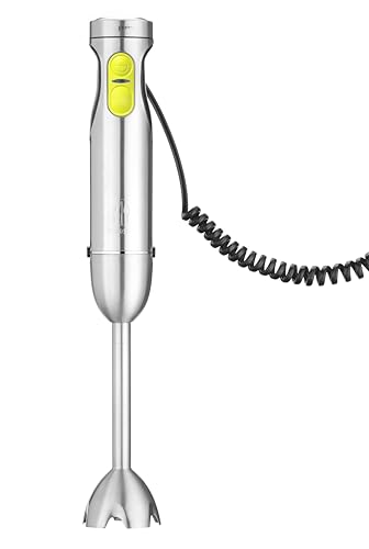 HENDI Stabmixer, mit LCD-Display, Stablänge: 225mm, variable Geschwindigkeit: 8500 bis 16500 U/min, Spiralkabel, einfache Bedienung, Handmixer, 220-240V/1000W, ø65x(H)425mm, Edelstahl, ABS von HENDI