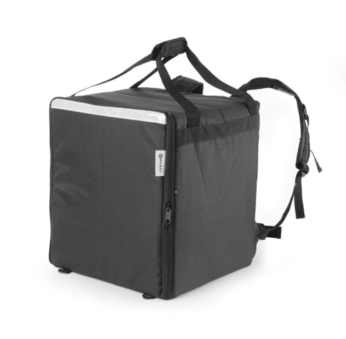 HENDI Thermischer Rucksack, Thermo-Transportrucksack, Thermo-Tasche, Pizza-Tasche, für wegbringen Essen Bestellungen per Fahrrad und Motorrad Lieferung, Leichter, Isoliert, 410x410x480mm, Schwarz von HENDI