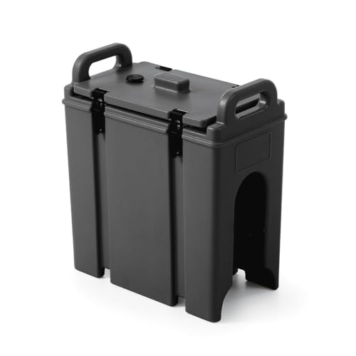 HENDI Thermobox, Getränkebehälter mit Ablasshahn, heißen und kalten Getränken, Thermobehälter, Transportbox, HDPE, 9,4L, 230x420x(H)470mm, Schwarz von HENDI