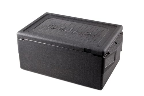 HENDI Thermobox, mit seitlich versenkten Griffen, Hält Temperaturen von -20°C bis +110°C stand, Innen: 538x338x(H)217mm, 39L, 674x400x(H)287mm, Polypropylen von HENDI