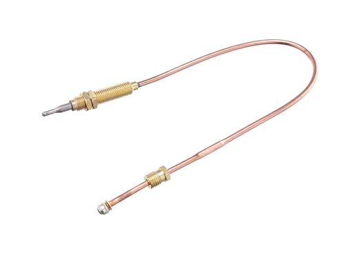 HENDI Thermoelement, universal, für Gasgeräte und Gasgrills, mit Fühlerspitze, Befestigungsmuttern, Thermocouple, (L)319mm, Kupfer, Messing von HENDI
