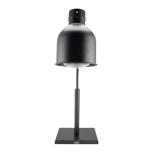HENDI Wärmelampe, flexibler Arm, Inkl. bruchsicherer Infrarotlampe, zum Warmhalten von Speisen, Wärmestrahler, Speisenwärmer, E27 Fassung, 230V/250W, 586x268x(H)630mm, Eisen, schwarz von HENDI
