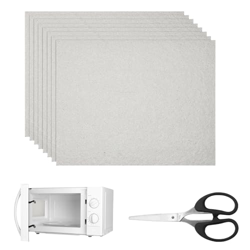 8 Stück Wellenleiterabdeckung Glimmerplatte Blätter Mikrowellenofen Reparaturteil Glimmerblatt Glimmerplatten Universal für Mikrowelle 15×13cm von HENGBIRD