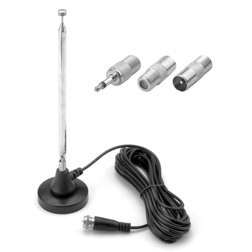 DAB UKW Radioantenne Digitale Teleskopantenne mit Magnetfuß 3 m Verlängerungskabel für den Innenbereich für 75 Ohm DAB DAB+ FM Radio Tuner Stereo Empfänger AV-Empfänger HiFi-Empfänger dab antenne DAB UKW Radioantenne Digitale Teleskopantenne mit Magnetfuß 3 m Verlängerungskabel für den Innenbereich für 75 Ohm DAB DAB+ FM Radio Tuner Stereo Empfänger AV-Empfänger HiFi-Empfänger dab antenne von HENGBIRD
