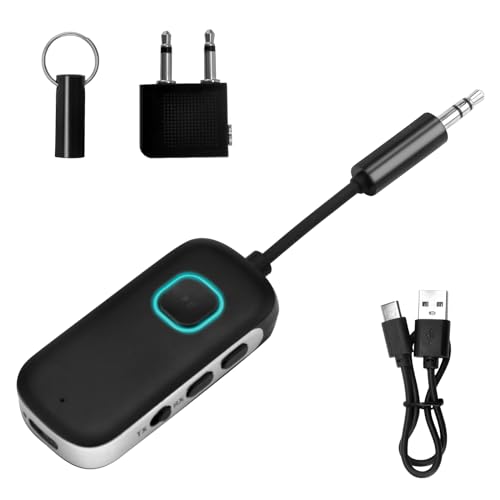 HENGBIRD 2 in 1 Aux Bluetooth Adapter Auto Bluetooth 5.3 Adapter und Empfänger mit 3,5 mm Klinken, Gleichzeitiges Verbinden von Zwei Geräten, Bluetooth Adapter Flugzeug, Auto und Zuhause HENGBIRD 2 in 1 Aux Bluetooth Adapter Auto Bluetooth 5.3 Adapter und Empfänger mit 3,5 mm Klinken, Gleichzeitiges Verbinden von Zwei Geräten, Bluetooth Adapter Flugzeug, Auto und Zuhause von HENGBIRD