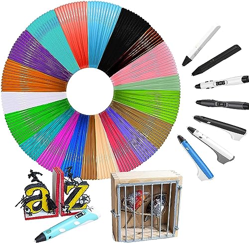 HENGBIRD 3D Druck Stift PLA Filament 1.75mm 20 Farben, jede Farbe 5 Meter, insgesamt 100 Meter PLA Filament 1.75 mm 3D Pen Paint Set for ODRVM, Tecboss, Lovebay, 3D Pen and 3D Printing Pen（kein Stift） von HENGBIRD