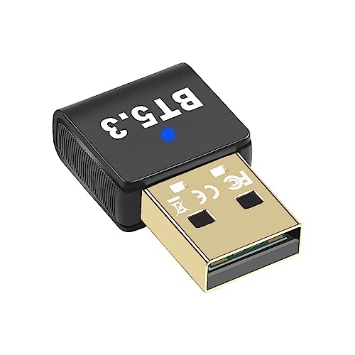 HENGBIRD Bluetooth Adapter 5.3, Bluetooth Stick für Windows 11/10/8.1 Plug-and-Play-Laufwerk Freies Fahren, USB EDR Bluetooth Dongle für PC, Laptop, Desktop, Headset, Lautsprecher, Tastatur, Kopfhörer von HENGBIRD