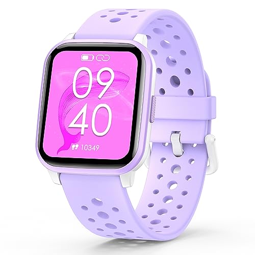 Kids Smart Fitness Watch für Jungen Mädchen, Health Sports Fitness Tracker mit Herzfrequenz-Schlafmonitor, 19 Sportmodi Activity Tracker mit Schrittzähler, tolles Kindergeschenk (PP Purple) von HENGTO