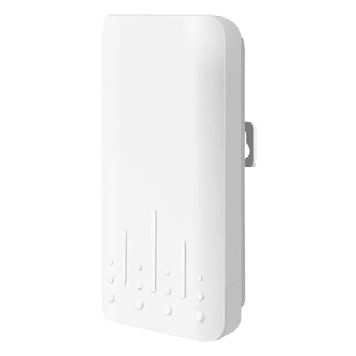 Outdoor WLAN Verstärker Wetterfester, IP65 WiFi Repeatermit AP Modus, 2.4Ghz 300 Mbit/s WiFi Expander,Eingebaute versteckte Antenne, Arbeitstemperatur -40℃—70℃，POE Stromversorgung von HENLSON