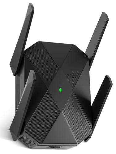 AX3000 WiFi 6 WLAN Verstärker LAN Anschluss,Dual-Band 2402MBit/s 5GHz + 574MBit/s 2,4GHz Mesh WiFi Repeater,mit MU-MIMO, Gigabit Port, AP Modus,Kompatibel Allen Routern,bis zu 300㎡, Up to 99 Devices von HENLSON