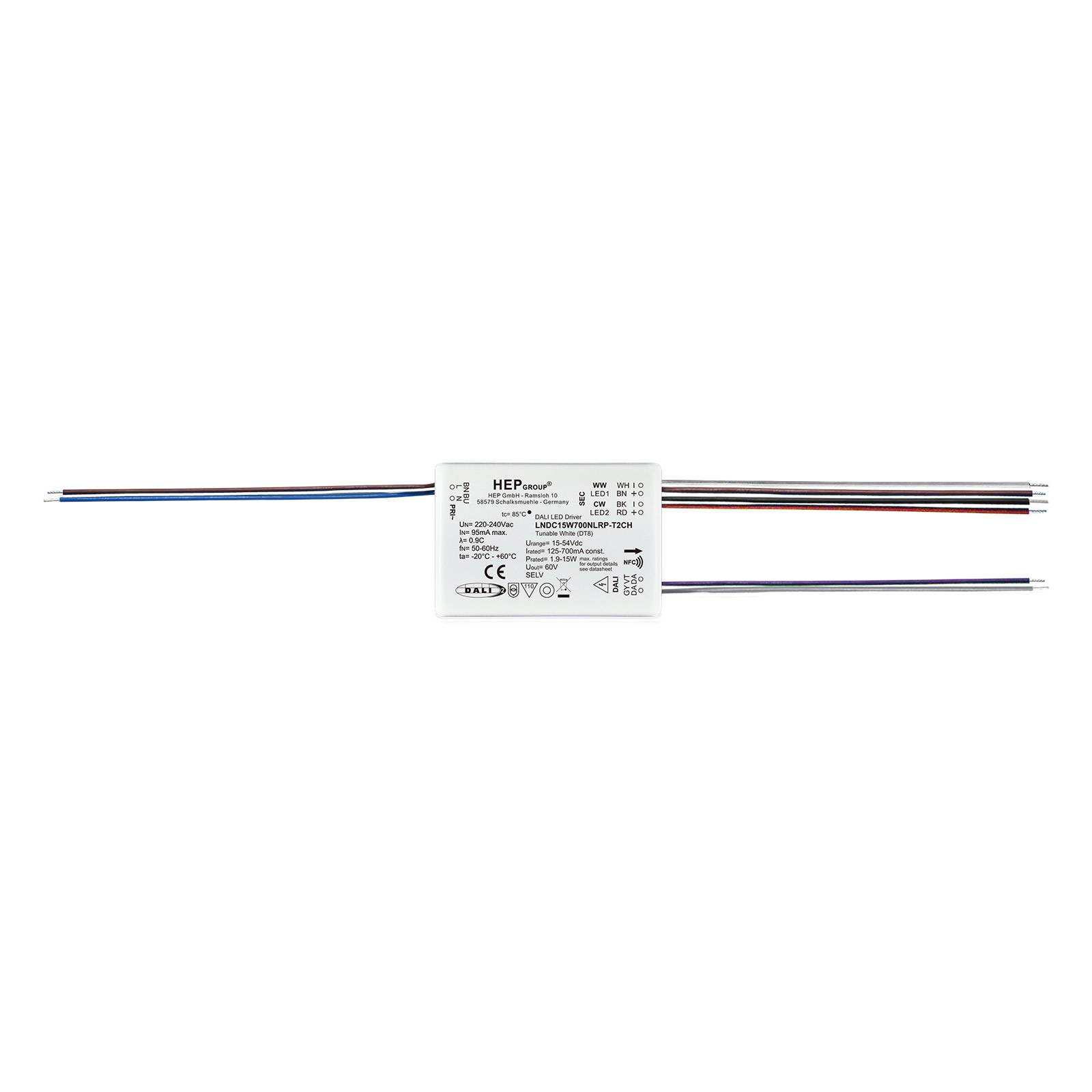 LED-Treiber LNDC,15W, 700 mA CC DALI CCT dimmbar LED-Treiber LNDC,15W, 700 mA CC DALI CCT dimmbar von HEP