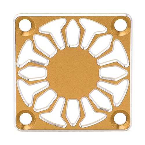 30 x 30 mm/1,2 x 1,2 Zoll RC -Kühllüfterabdeckung, universelle Aluminiumlegierung Lüfterschutzschutzbedeckung Esc Motor Heatkolbenschutz für RC -Auto -Boat -LKW -Motor (Gold) von HERCHR