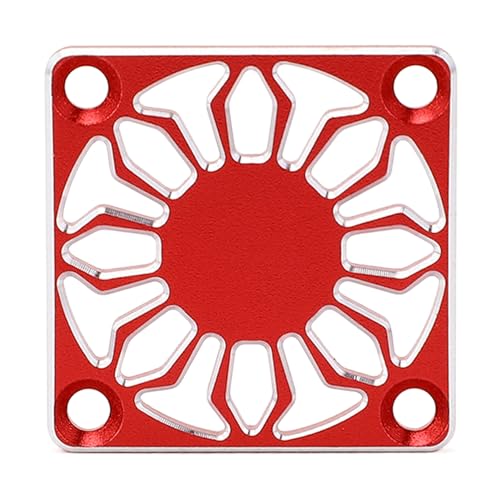30 x 30 mm/1,2 x 1,2 Zoll RC -Kühllüfterabdeckung, universelle Aluminiumlegierung Lüfterschutzschutzbedeckung Esc Motor Heatkolbenschutz für RC -Auto -Boat -LKW -Motor (Rot) von HERCHR