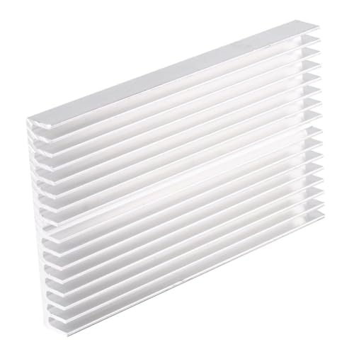 Aluminium Kühlkörper, 100x60x10mm DIY Kühler Aluminium Kühlkörper Chip Kühlkörper Heatsink Kühlflosse CPU Kühler PC Kühlkörper Diffusion Cooling Fin für IC LED Leistungs transistor Elektronischer Chip von HERCHR