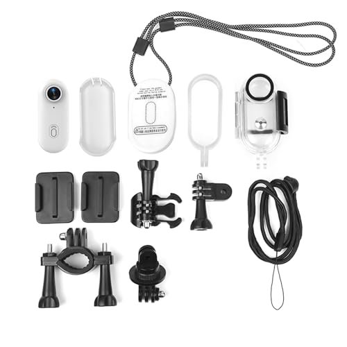 HERCHR 1080p Tiny Action Camera, WiFi Sportkamera 120 ° Weitwinkelobjektiv Video Camcorder mit magnetischen Lanyard -Rückenclips für Sportaktivitäten im Freien (Weiß) von HERCHR