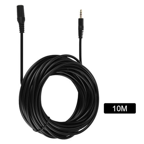 HERCHR 3,5 mm männlich an weibliches Audioverlängerungskabel, Stereo -Buchse -Kabel für Telefone, Kopfhörer, Lautsprecher, Tabletten (10m/32.8ft) von HERCHR