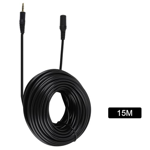 HERCHR 3,5 mm männlich an weibliches Audioverlängerungskabel, Stereo -Buchse -Kabel für Telefone, Kopfhörer, Lautsprecher, Tabletten (15m/49.2ft) von HERCHR
