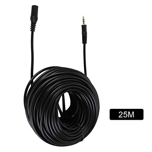 HERCHR 3,5 mm männlich an weibliches Audioverlängerungskabel, Stereo -Buchse -Kabel für Telefone, Kopfhörer, Lautsprecher, Tabletten (25m / 82ft) von HERCHR