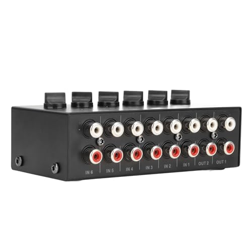 Mini-Audiomixer Stereo 6-Kanal-Stereo-Line-Mixer Für Kleine Clubs Oder Bars, Als Gitarren-, Bass- Und Keyboard-Mixer von HERCHR