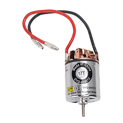 RC gebürstetem Motor, hoher Torsion mit Wasser mit Wasserfleisch gebürstetem Motor mit externer austauschbarer Kohlenstoffbürste für RC -Kletterwagen -Upgrade -Teilezubehör (17t) von HERCHR