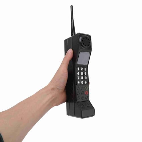 Retro Backstein Handy, Eisen Vintage Mobiltelefonmodell Simulation Fotografische Requisiten Stilisierte Ornament für Fotografie Restaurant Cafe (Schwarz) von HERCHR