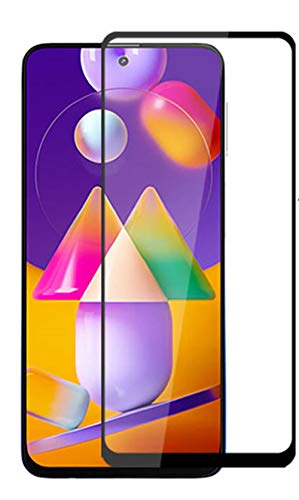 HERCN Displayschutzfolie Kompatibel mit Samsung Galaxy M31s,Full Coverage Vollkleber 2.5D 9H Härte Gehärtetem Glas Tempered Displayschutz Screen Protector für Samsung Galaxy M31s (Schwarz-2 Pack) von HERCN