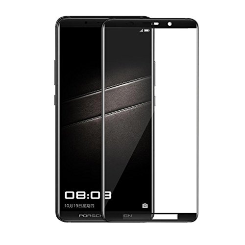 HERCN Huawei Mate RS Porsche Design 6.0" 3D Displayschutzfolie,3D Curved 9H Härte Gehärtetem Glas Tempered Displayschutz Screen Protector für Huawei Mate RS Porsche Design Smartphone (Schwarz) von HERCN