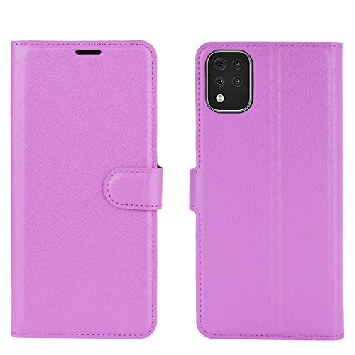 HERCN Hülle Kompatibel mit LG K42 6.6",Flip Tasche Handyhülle Premium Slim PU Leder mit Kartenfach,Magnetverschluss und Standfunktion Schutzhülle für LG K42 Smartphone (Lila) von HERCN