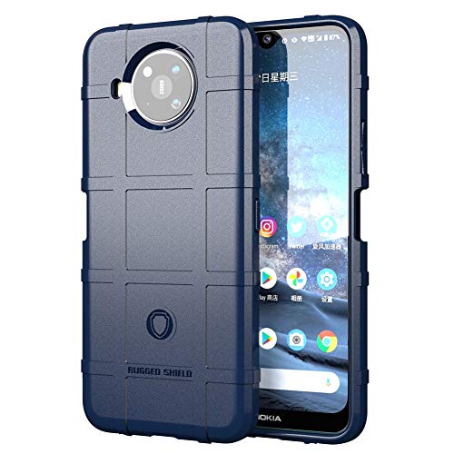 HERCN Hülle Kompatibel mit Nokia 8.3 5G 6.81",Silikon TPU/Armor Stoßfest Bumper Cover Schutzhülle/militärisches Design (Blau) von HERCN